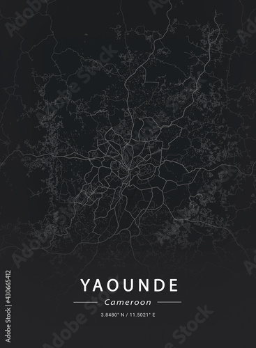 Map of Yaounde  Cameroon