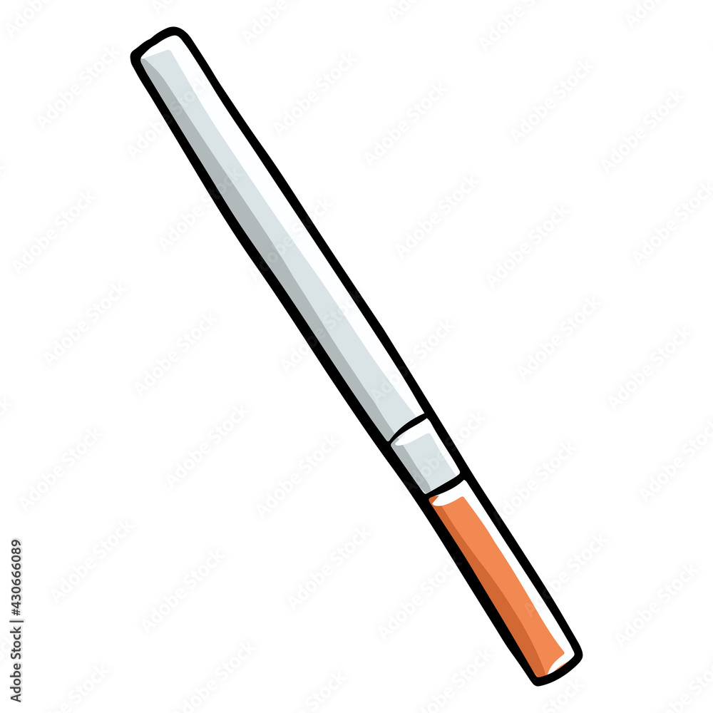 Cigarettes. The harm from smoking. One cigarette. Cartoon style. Cigarettes. The harm from smoking. One cigarette. Cartoon style.