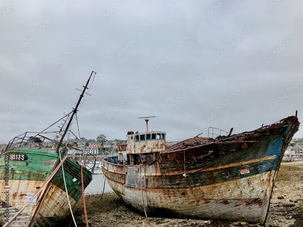 two shipwrecks in camaret harbour