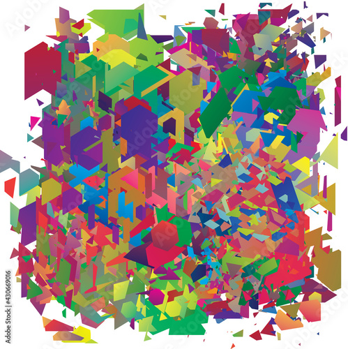 Abstract background. Noise structure with multicolor polygons
