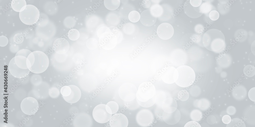 Abstract gray background with light  bokeh, illustration wallpaper	
