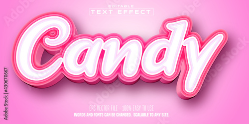 Candy cartoon style editable text effect
