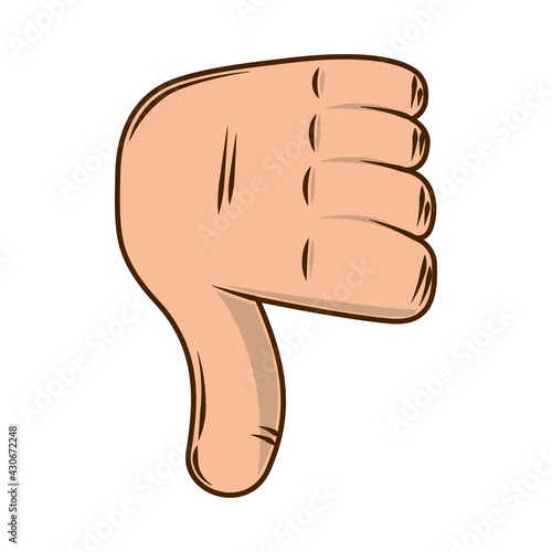 hand thumb down
