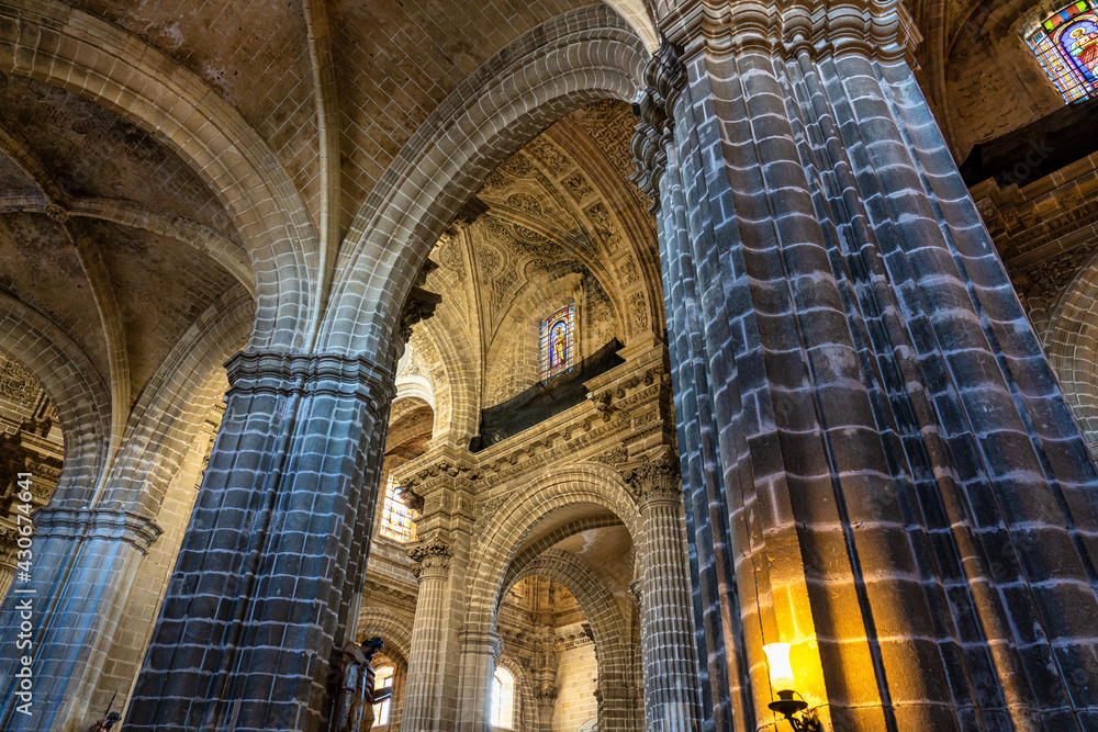 Dome of the Jerez de la Frontera Cathedral San Salvador, Cadiz, Andalusia, Spain