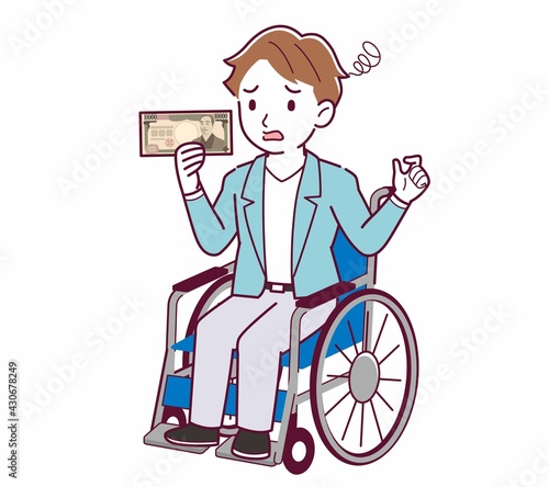 車椅子に乗った男の子