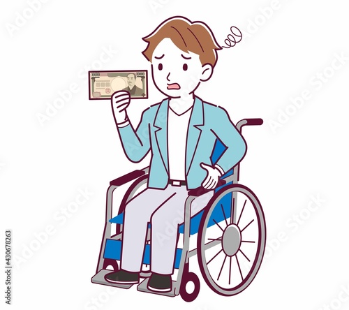 車椅子に乗った男の子