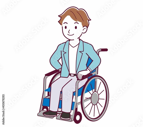 車椅子に乗った男の子