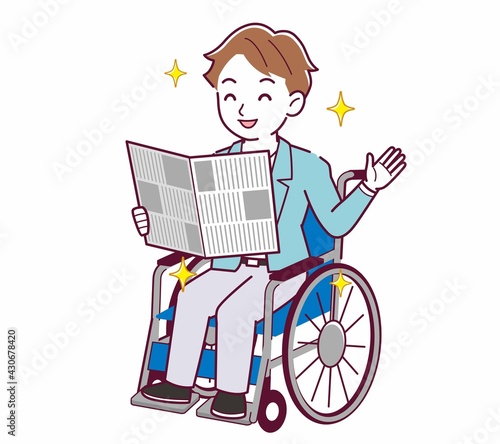 車椅子に乗った男の子