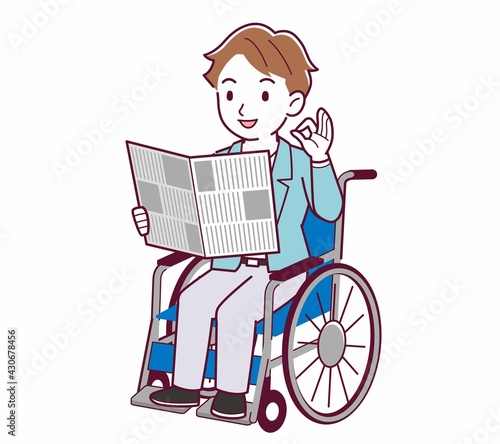 車椅子に乗った男の子