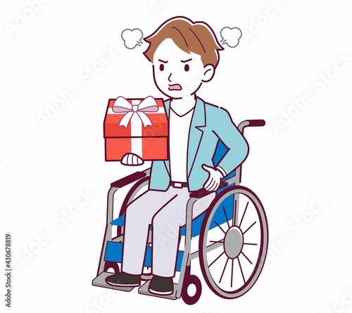車椅子に乗った男の子