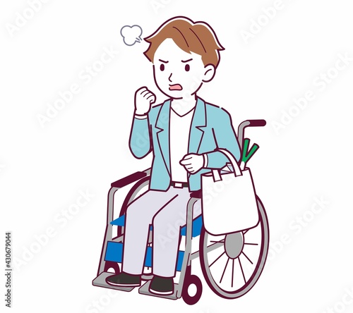 車椅子に乗った男の子