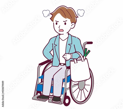 車椅子に乗った男の子
