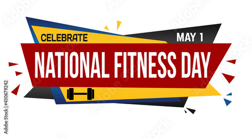 National fitness day banner design