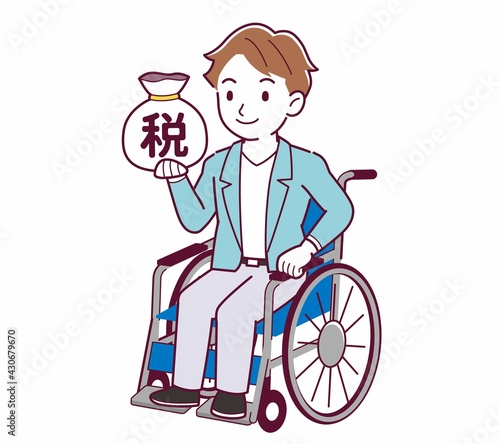 車椅子に乗った男の子