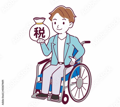 車椅子に乗った男の子