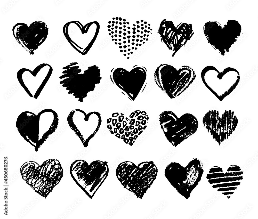 Vector hand drawn grunge heart Vector hand drawn grunge heart
