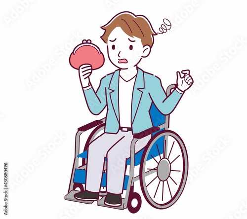 車椅子に乗った男の子