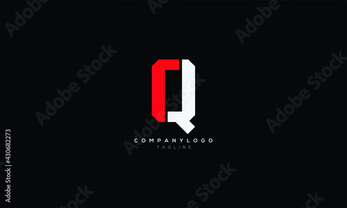 FQ QF F AND Q Abstract initial monogram letter alphabet logo design photo