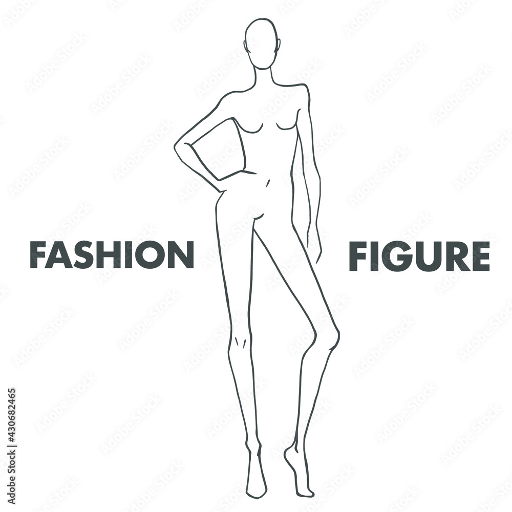 Cool standing woman pose with hand on hip flat vector illustration isolated  on white 8578112 Vector Art at Vecteezy