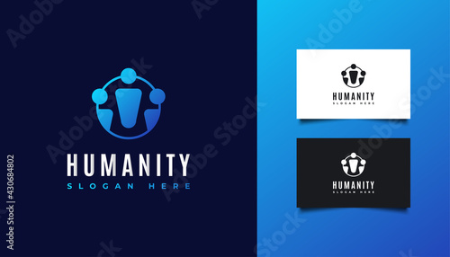 People, Community, Network, Creative Hub, Group, Social Connection Logo or Icon for Business Identity