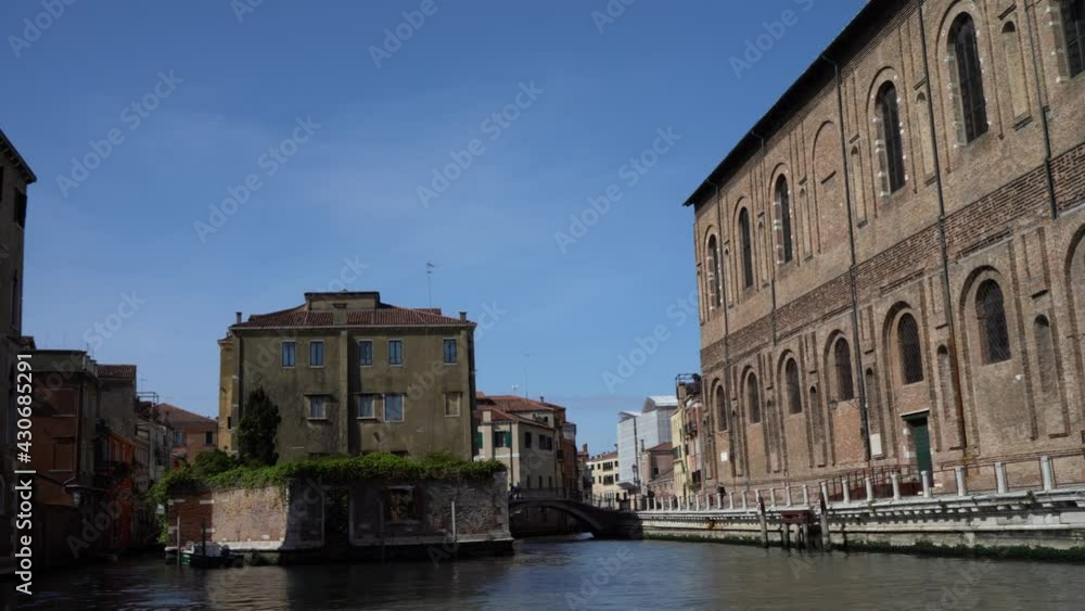 Venice, Italy - Boat tour through the canals and historic monuments of the lagoon city Venice, Italy - Boat tour through the canals and historic monuments of the lagoon city