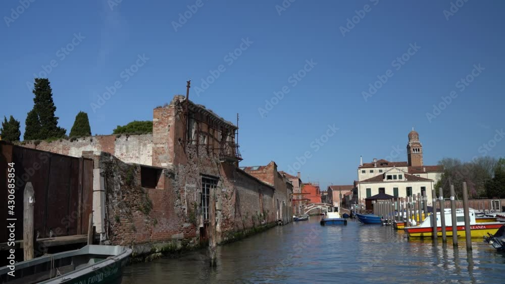 Venice, Italy - Boat tour through the canals and historic monuments of the lagoon city Venice, Italy - Boat tour through the canals and historic monuments of the lagoon city