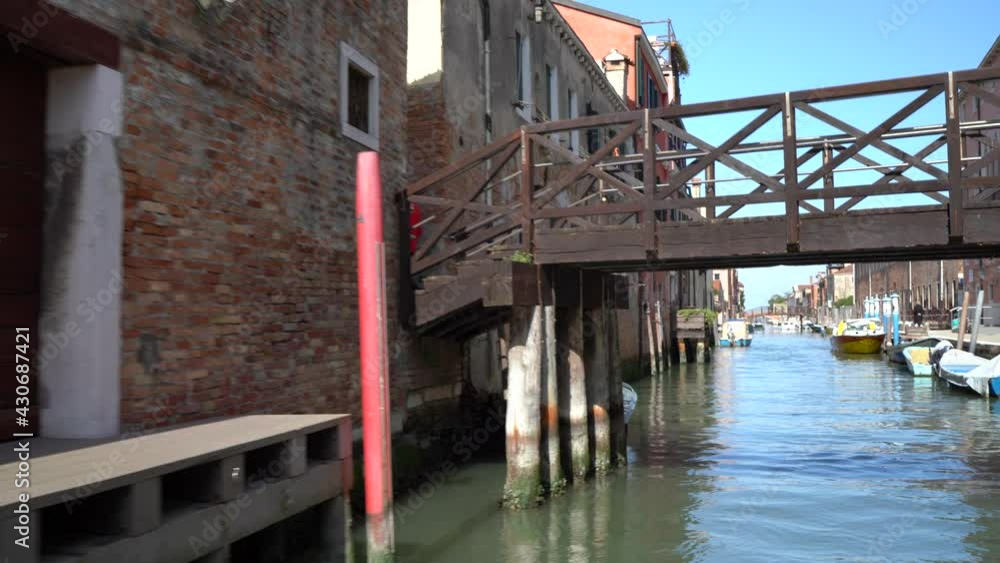 Venice, Italy - Boat tour through the canals and historic monuments of the lagoon city Venice, Italy - Boat tour through the canals and historic monuments of the lagoon city