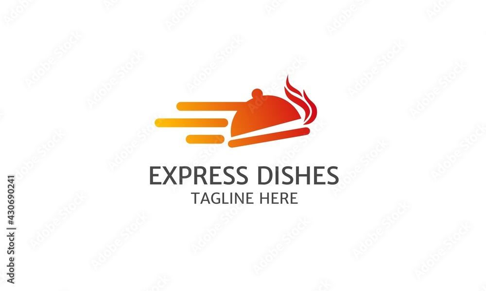 food delivery logo simple and clean vector design