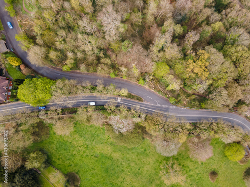 view of a road from above