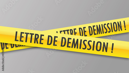 Logo lettre de démission.