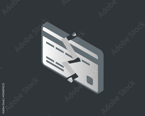 broken credit card to stop using the credit card