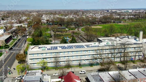 Aerial View of an Urban Junior High School photo