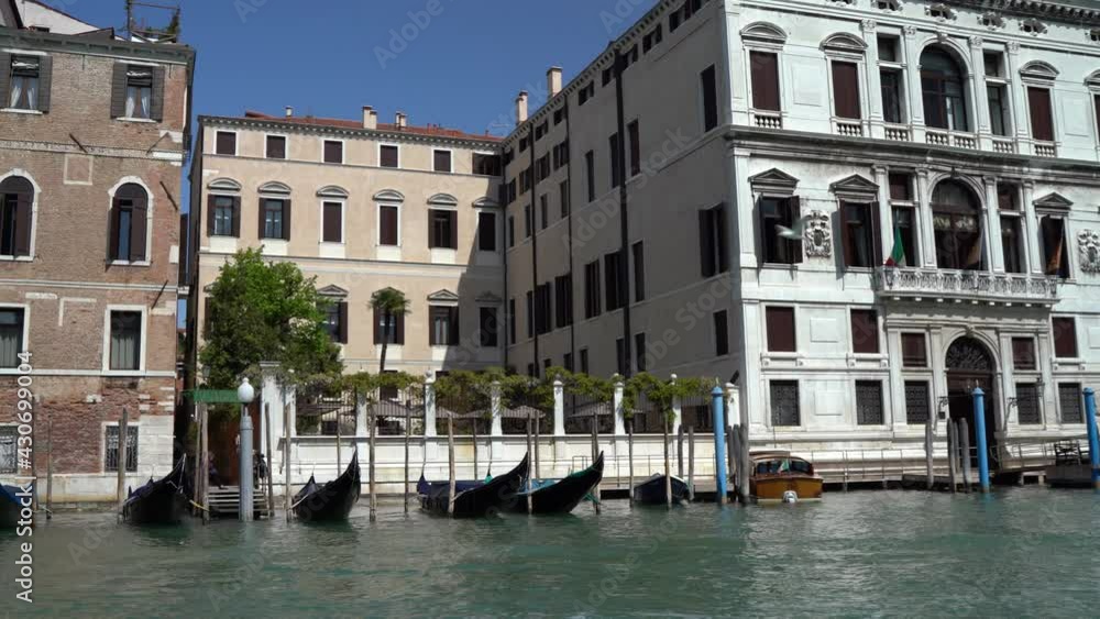 Venice, Italy - Boat tour through the canals and historic monuments of the lagoon city Venice, Italy - Boat tour through the canals and historic monuments of the lagoon city