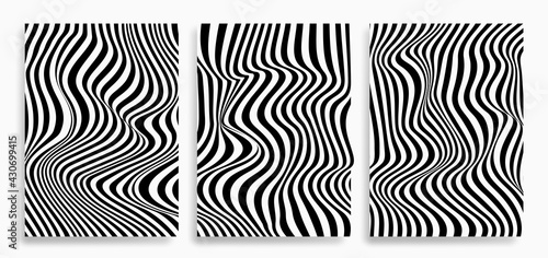 monochrome dark blue abstract curved wavy vertical linear pattern for background, wallpaper, banner, label etc. vector design
