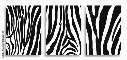 monochrome dark black abstract curved wavy vertical linear hand drawn zebra like skin pattern for background, wallpaper, banner, label etc. vector design