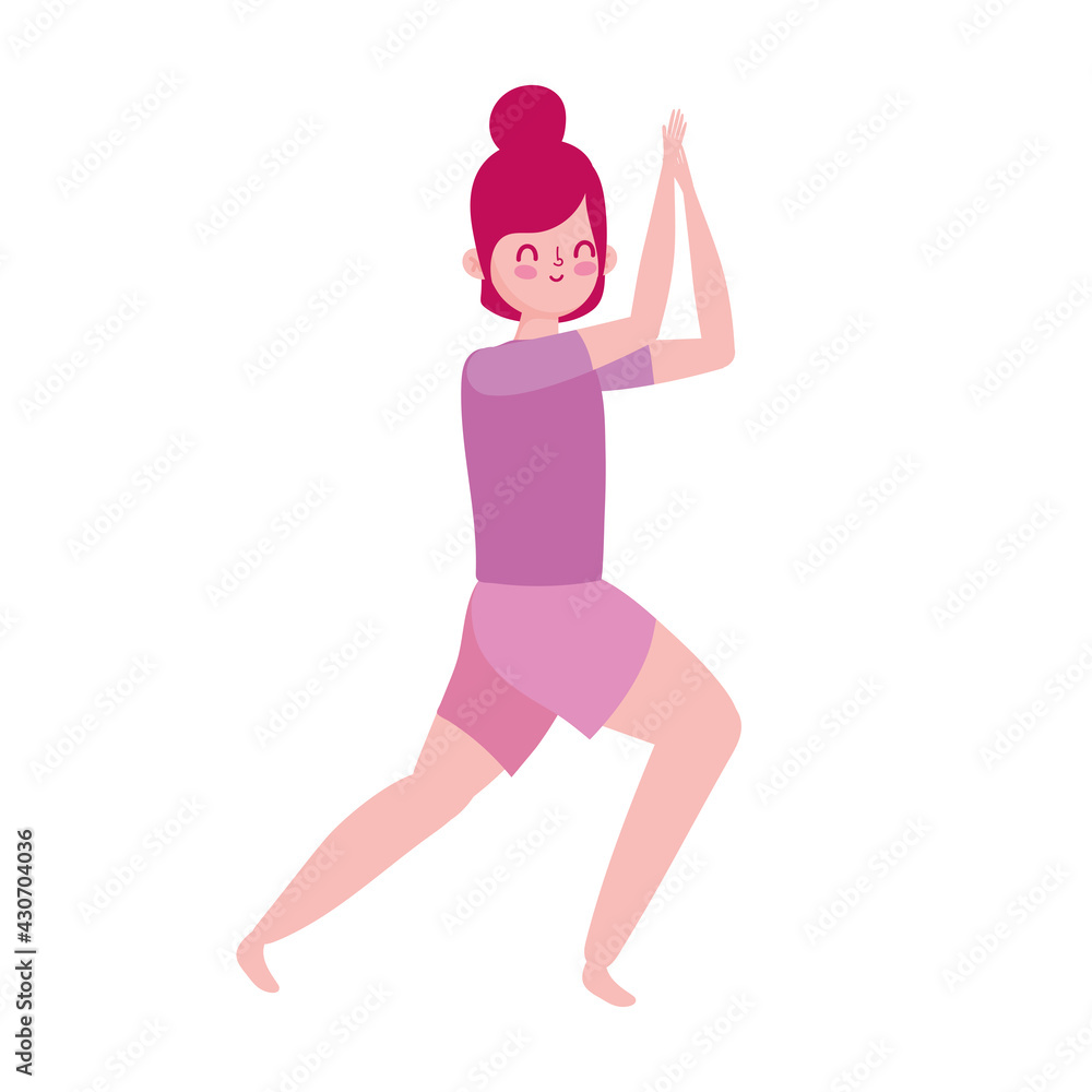 woman doing stretching
