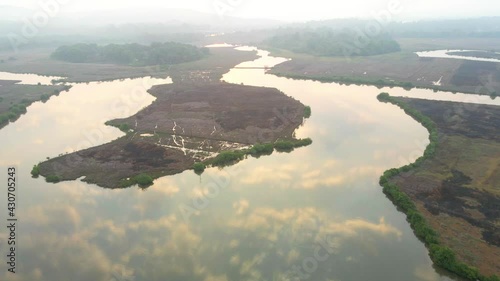 Wallpaper Mural goa divar island drone passing from coconut trees vacation Mercure Goa Devaaya reviling shot. Torontodigital.ca