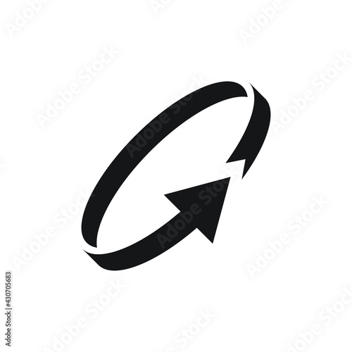 Rotation icon. Repeat or reload icon design. isolated on white background