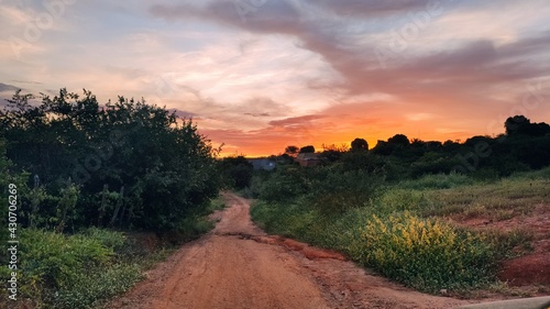 sunset in the mountains