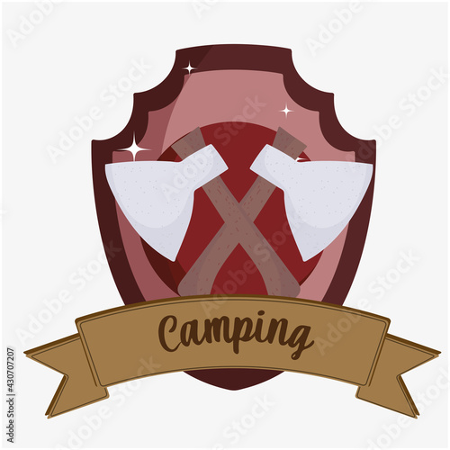 camping axes label