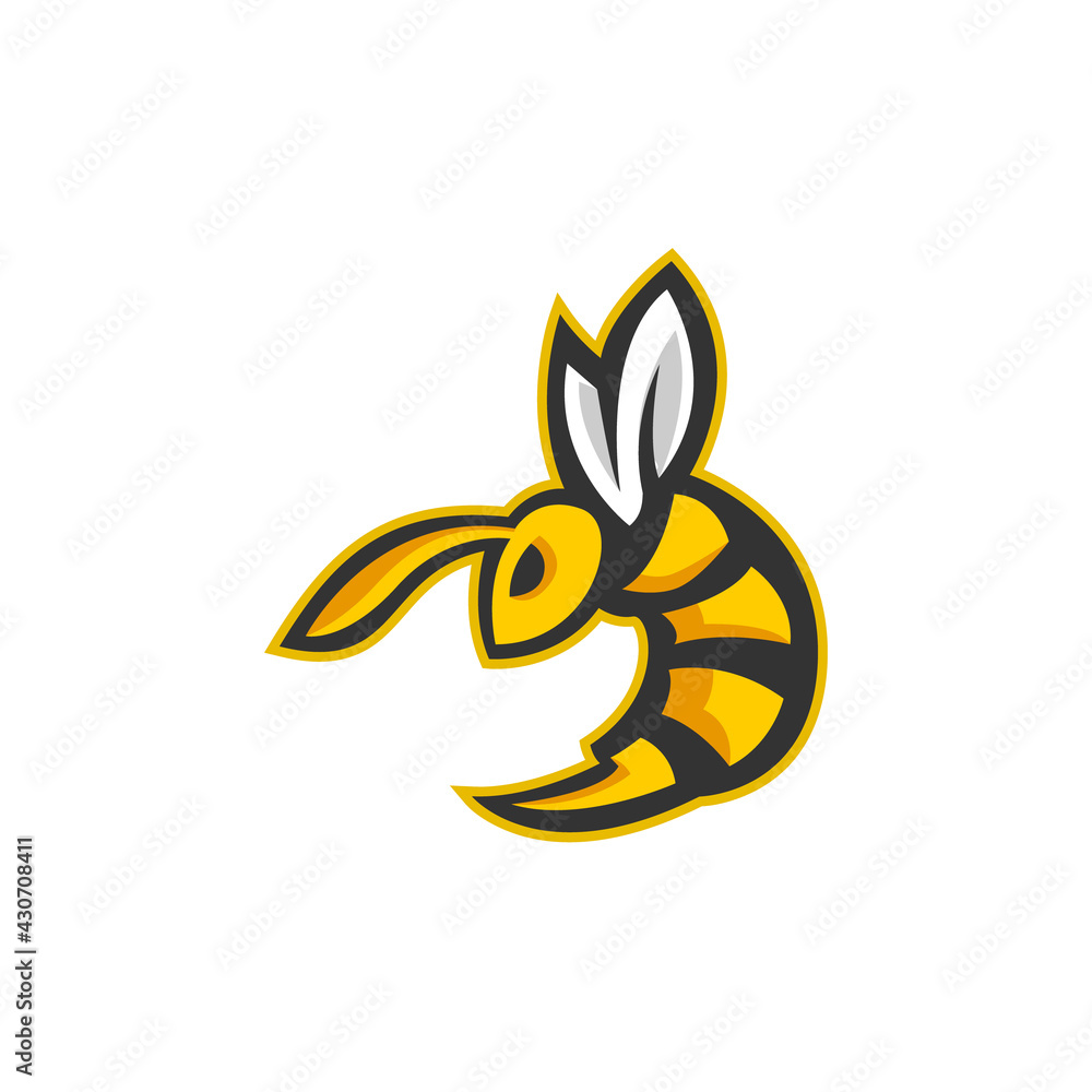 hornet logo design isolated on white background hornet logo design isolated on white background