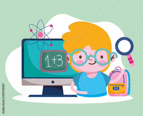 boy with computer
