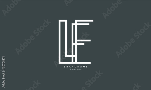 Alphabet letters Initials Monogram logo LFE, LEF
