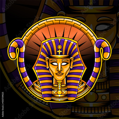 Pharaoh esport mascot logo design