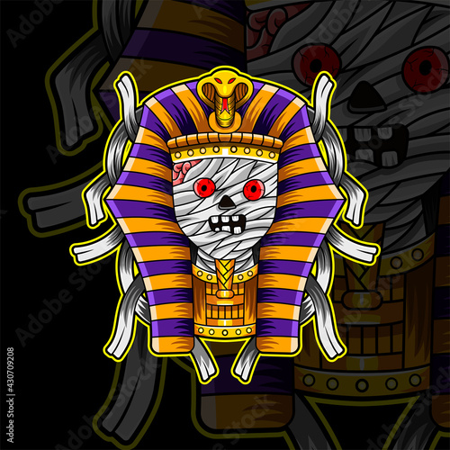 Mummy esport mascot logo design