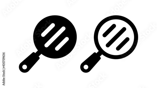 Frying pans for cooking vector icon.