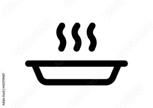 Plate with doodle icon