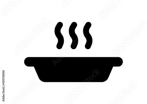 Heat from plate vector icon
