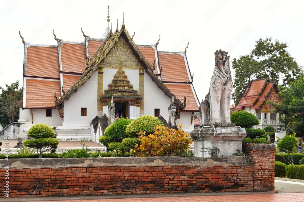 Wat Phumin (Phumin Temple), Beautiful both on the outside and inside. The wall paintings are great and rather famous in Nan province, THAILAND.