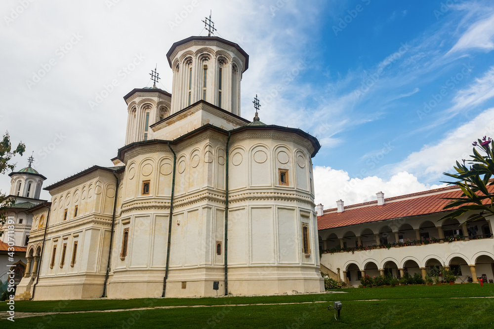 View of church of Saints Constantine and Helena at Horezu Monastery, Romania